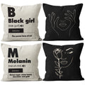 M-Qizi Black Girl Throw Pillow Covers, Daughter Gifts, Daughter Birthday Gift, Black Art Decor, African Women Girl American Pill