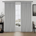 Light Grey Blackout Curtains 70 Inches Extra Wide Pinch Pleated for Sliding Glass Door 2 Panels Set,Viral 96 Inch Long Curtain f