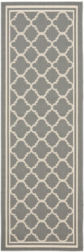 SAFAVIEH Courtyard Collection 23 x 20 Anthracite/Beige CY6918 Trellis Indoor/ Outdoor-Waterproof Easy-Cleaning Patio Backyard 
