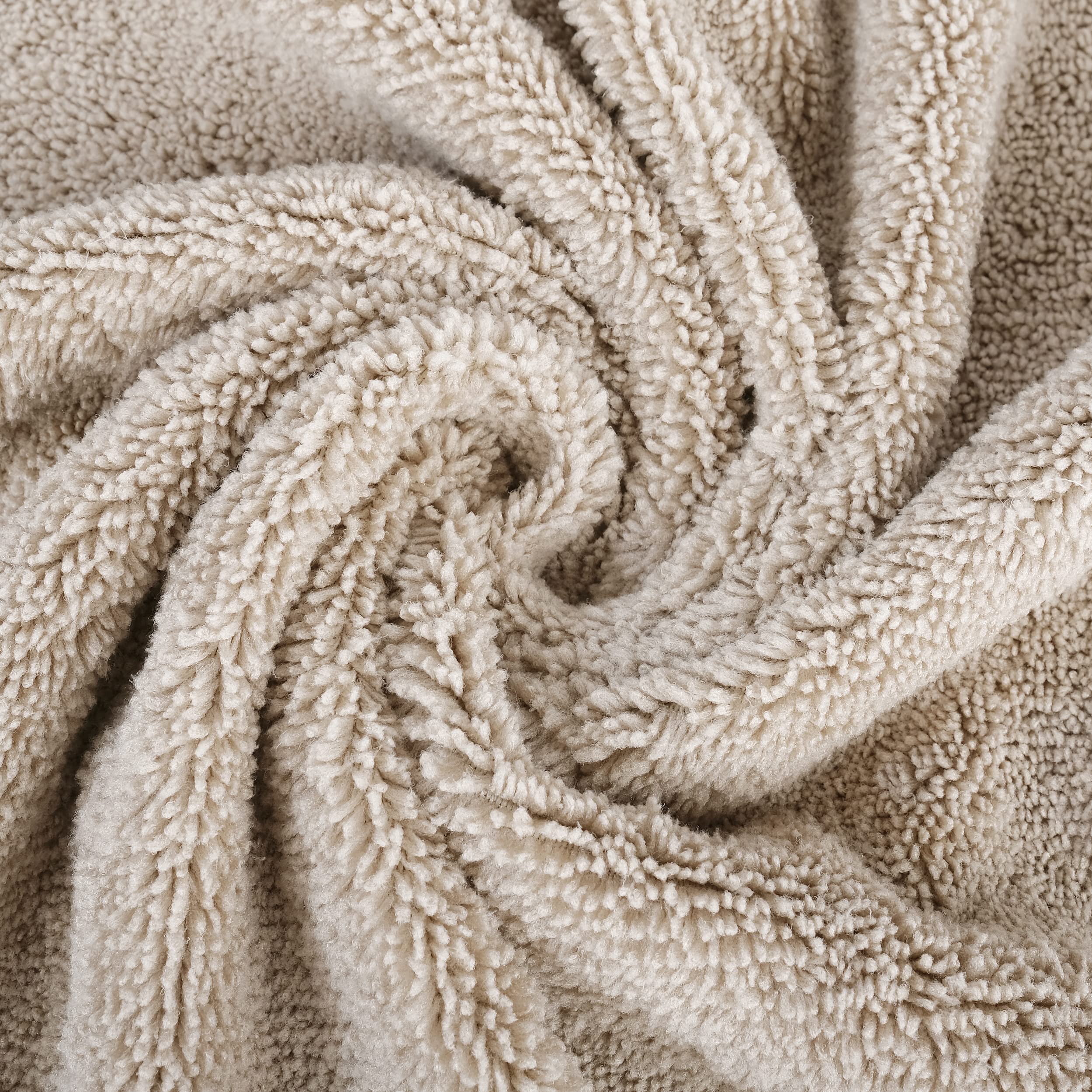 Polyte Microfiber Quick Dry Lint Free Bath Towel, 57 X 30 In, Pack Of 4 (Beige)