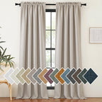 Nicetown Blackout Curtains For Bedroom, Pair Of Energy Smart & Noise Blocking Out Full Shade Curtain Panels, Thermal Insulated G