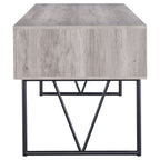 Coaster Home Furnishings Analiese Rustic 63-Inch 4-Drawer Home Office Computer Writing Desk Study Table with Storage Engineered Eco-Friendly Wood Look Laminate Sturdy Steel Grey Driftwood 801999