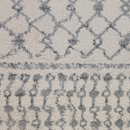 HomeRoots 531963 7 x 9 ft. Gray & Ivory Geometric Shag Rectangle Area Rug