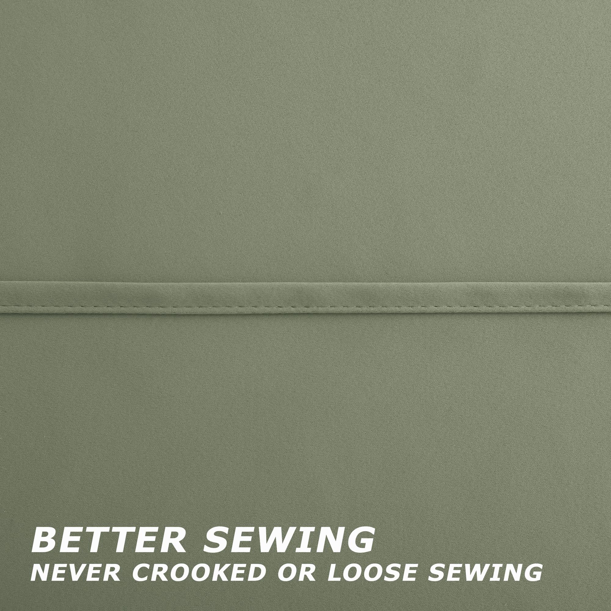 Koufall Boho Room Darkening Thermal Insulated Curtain Drapes Blackout Dark Sage Green For Bedroom Living Room Nursery Curtains For Baby Boy,90 Inch Long 2 Panel Set