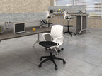 Safco Products Shell Height-Adjustable Desk Chair, White