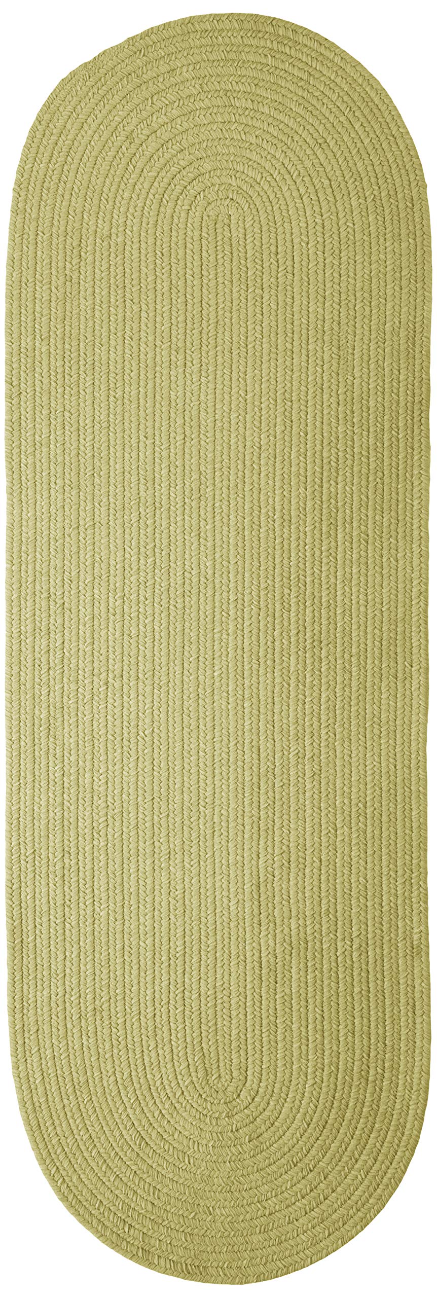 Spring Meadow Braided Rug, 2X12, Sprout Green