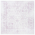 SAFAVIEH Adirondack Collection Accent Rug - 3 Square, Ivory & Lavender, Distressed Design, Non-Shedding & Easy Care, Ideal for 