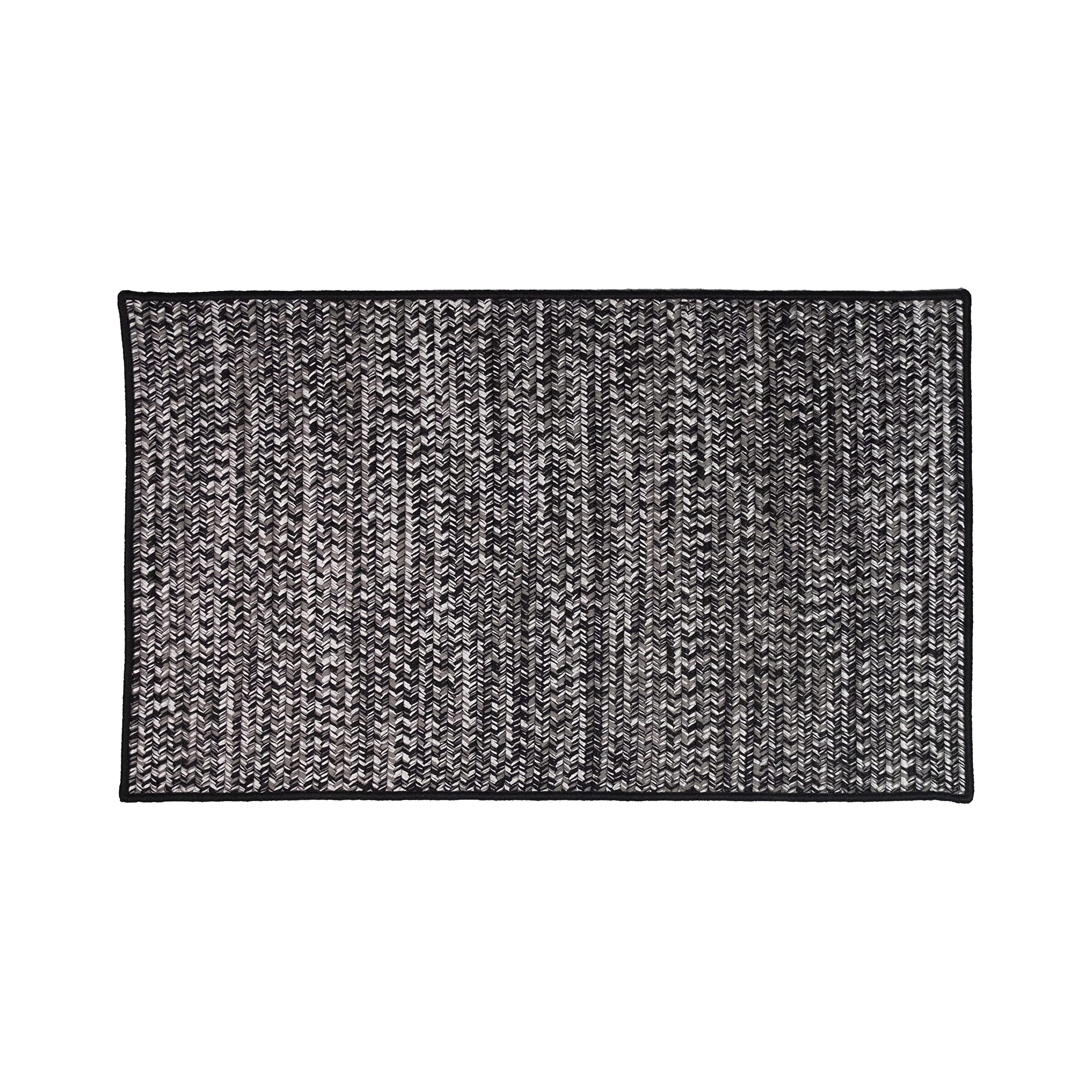 Colonial Mills Crestwood Tweed Doormats - Ash Black 40&quot; X 60&quot;