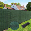 Upgrade Privacy Fence Screen 6'X77' Dark Green Outdoor 90% Visibility Blockage 170 Gsm Mesh Shade Cover Panels For Backyard,Balc