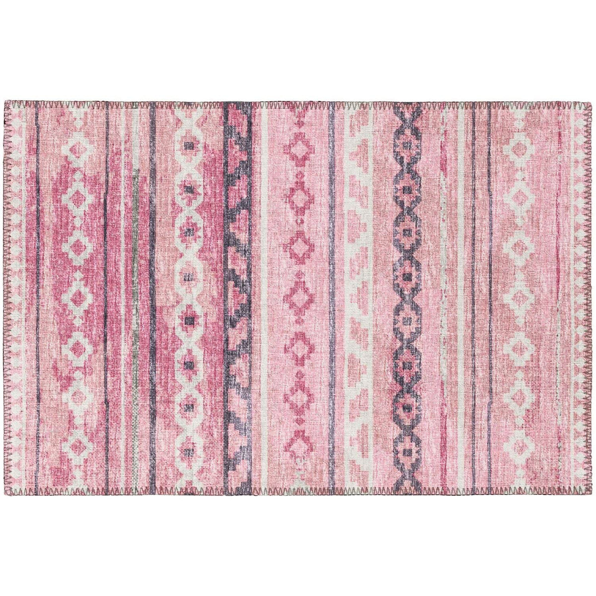 Sedona Sn10 Pink Bohemian Rug Rectangle 9' X 12'