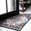 JONATHAN Y BMF106A-216 Bohemian Flair Boho Vintage Medallion Indoor Area -Rug Floral Easy -Cleaning High Traffic Bedroom Kitchen