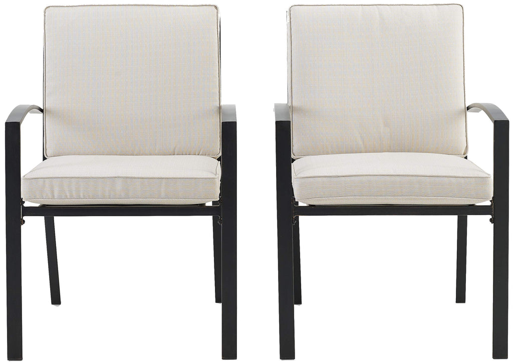 Crosley Furniture Kaplan 2-Piece Outdoor Chair Set, Dining Patio Chairs for Deck, Backyard, Oiled Bronze with Oatmeal Cushions