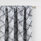Eclipse Benchley Mid Century Modern Blackout Thermal Rod Pocket Window Curtains For Bedroom Or Living Room (1 Panel), 37 In X 95