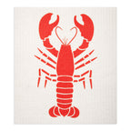 Gmicr  Atifs Swedish Dishcloths 2 Pack Red Lobster Print Reusable Sponges Kitchen Cleaning Cloth Dish Scrubber, Machine Washable