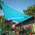 Shademart 4' X 4' X 4' Turquoise Sun Shade Sail Upf50 Triangle Smtaprt16 Canopy Fabric Cloth Screen, Water Air Permeable & Uv Bl