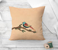 Disoo Fashions Hand Painted Cotton Cushion Cover With Bird Design Is Fusion Of Hand Embroidery Painting Kantha Art Pillow Covers