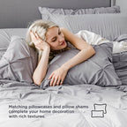 Bedsure Full Size Comforter Sets - Bedding Sets Full 7 Pieces, Bed In A Bag Grey Bed Sets With Comforter, Sheets, Pillowcases &