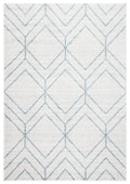 Safavieh Adirondack Collection Area Rug - 4 Square, Grey & Blue, Geometric Design, Non-Shedding & Easy Care, Ideal for High Tra