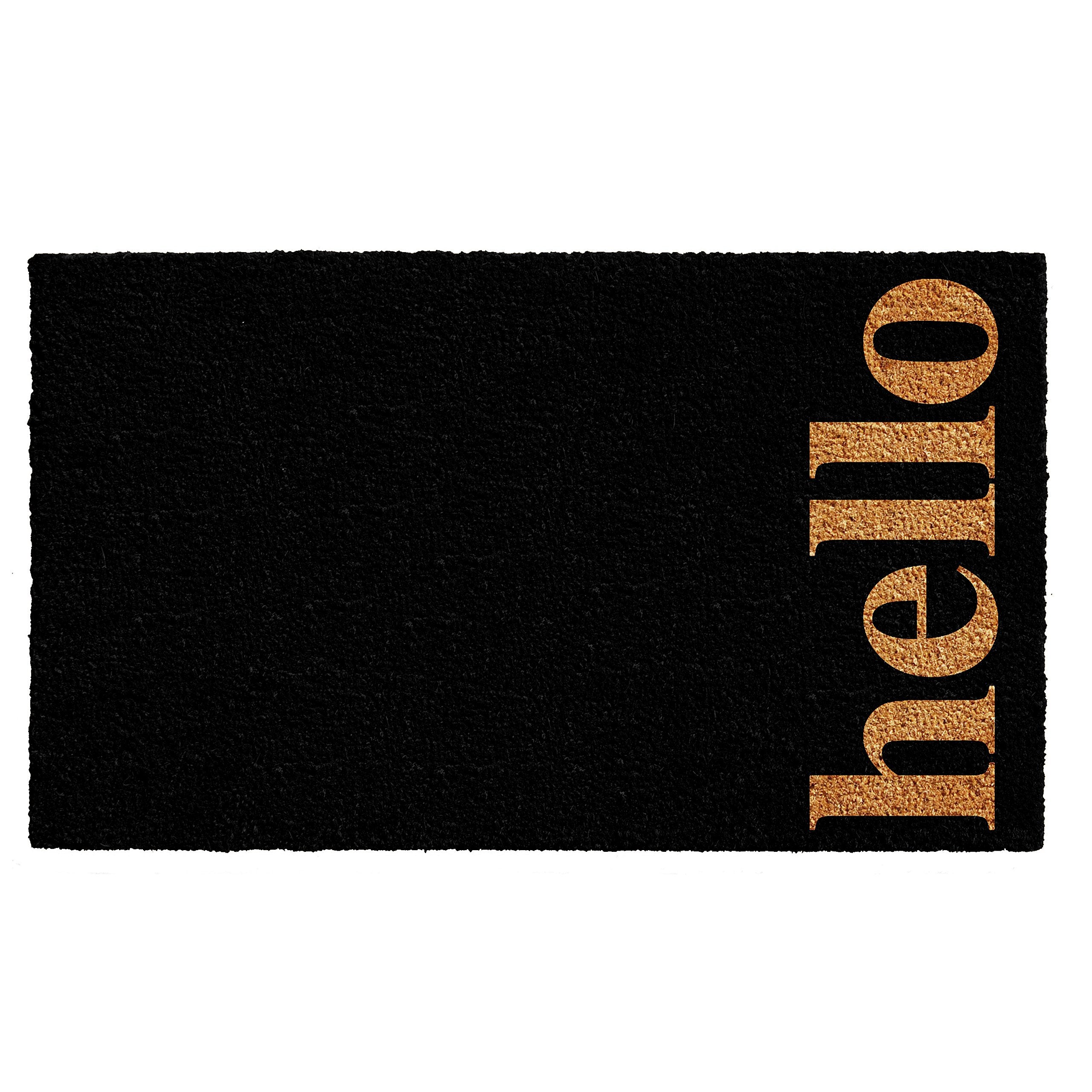 Calloway Mills 102642436Bnb Vertical Hello Doormat, Black/Natural, 24' X 36'