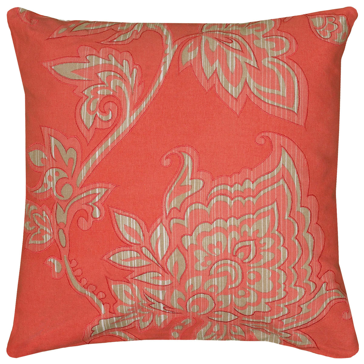 Rizzy Home T06532 Decorative Pillow, 18&quot; x 18&quot;, Pink