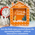 Scene House Wood Advent Calendar 18-3/4 X 16-3/4 Inch, Pack Of 1 Craft Christmas Advent Calendar With 24 Empty Drawers, By Woodp