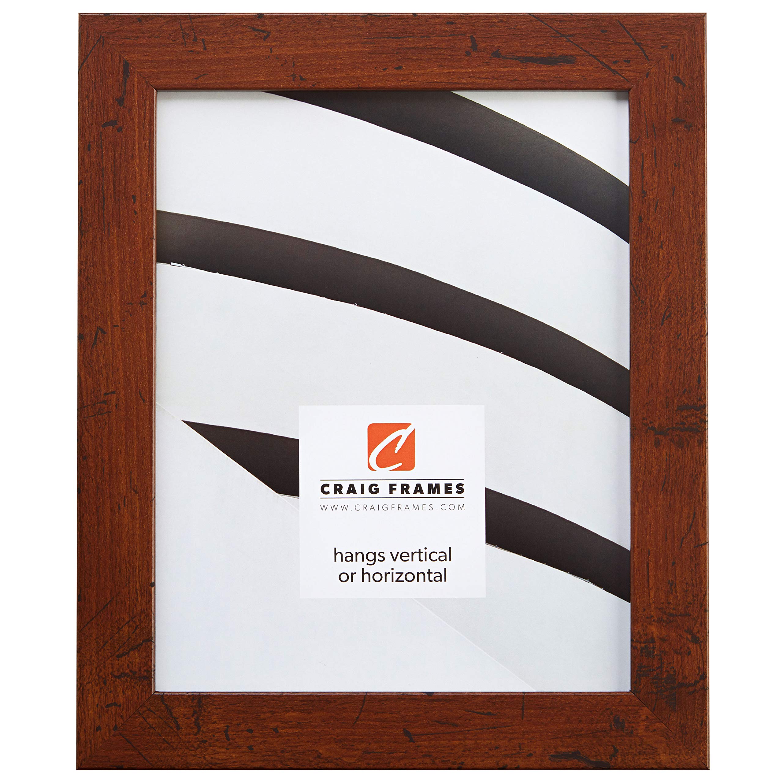 Craig Frames FM26DKW 8 by 10-Inch Picture Frame, Smooth Wrap Finish, 1.26-Inch Wide, Dark Brown