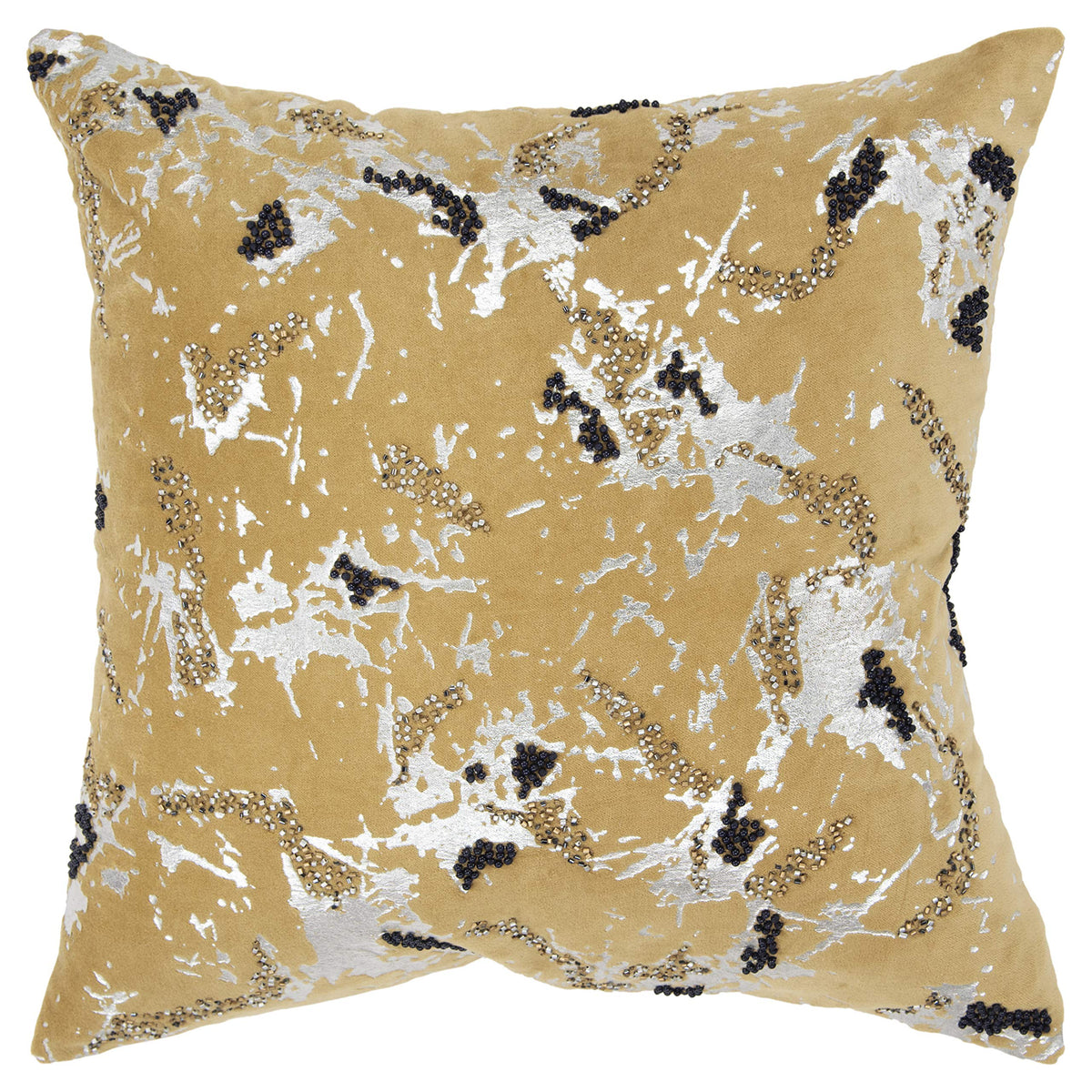 Rizzy Home Decorative Abstract Poly Filled Pillow Yellow 20&quot;X20&quot;