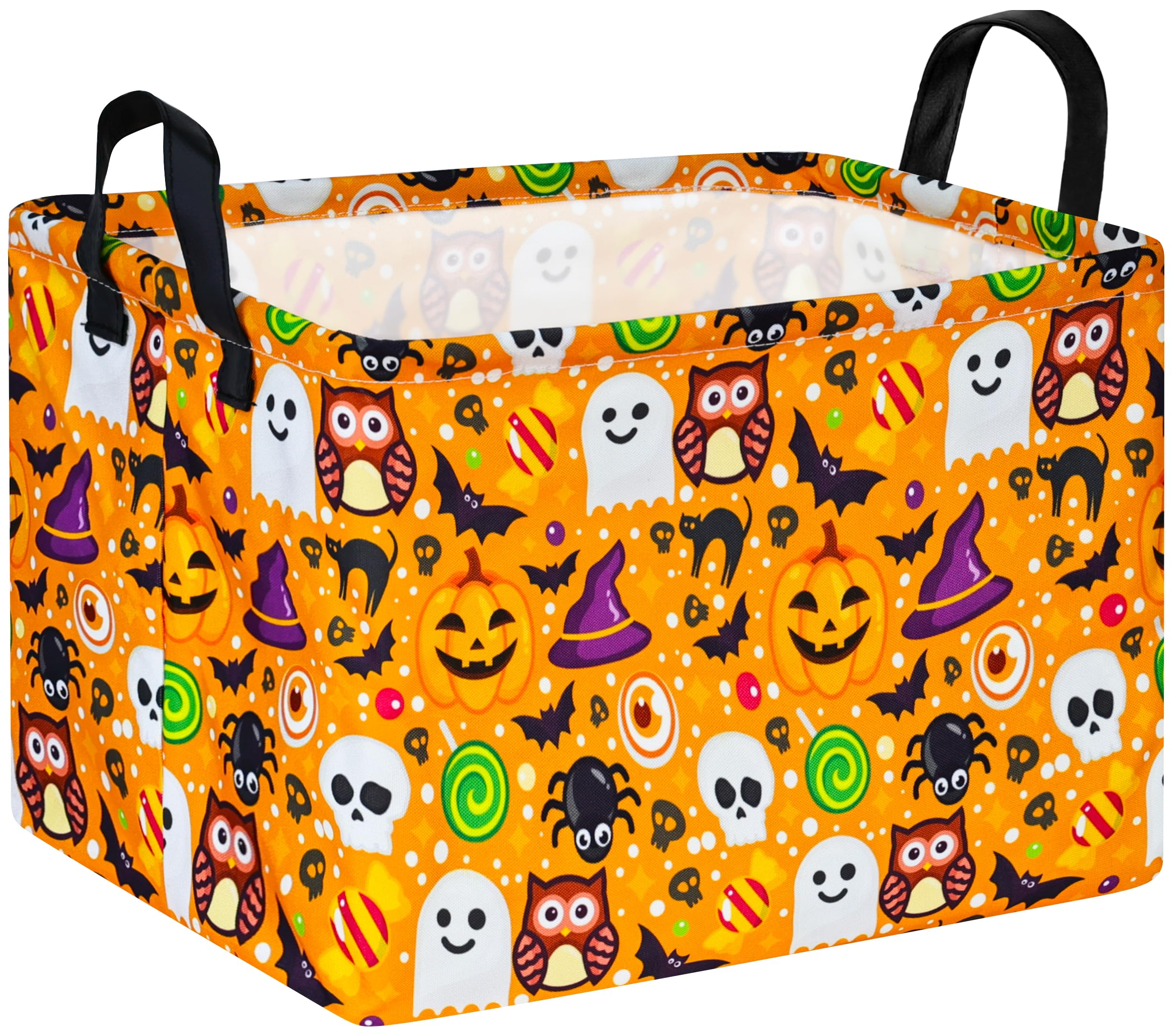 HUAYEE Happy Halloween Ghost Storage Basket Gift Laundry Bins Collapsible Storage Baskets Bins with Handles Laundry Basket Nurse