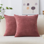 Home Brilliant Pillow Covers 22X22 Inch Soft Cushion Covers Set Of 2 Striped Velvet Throw Pillow Cases For Bed Living Room, 55X5