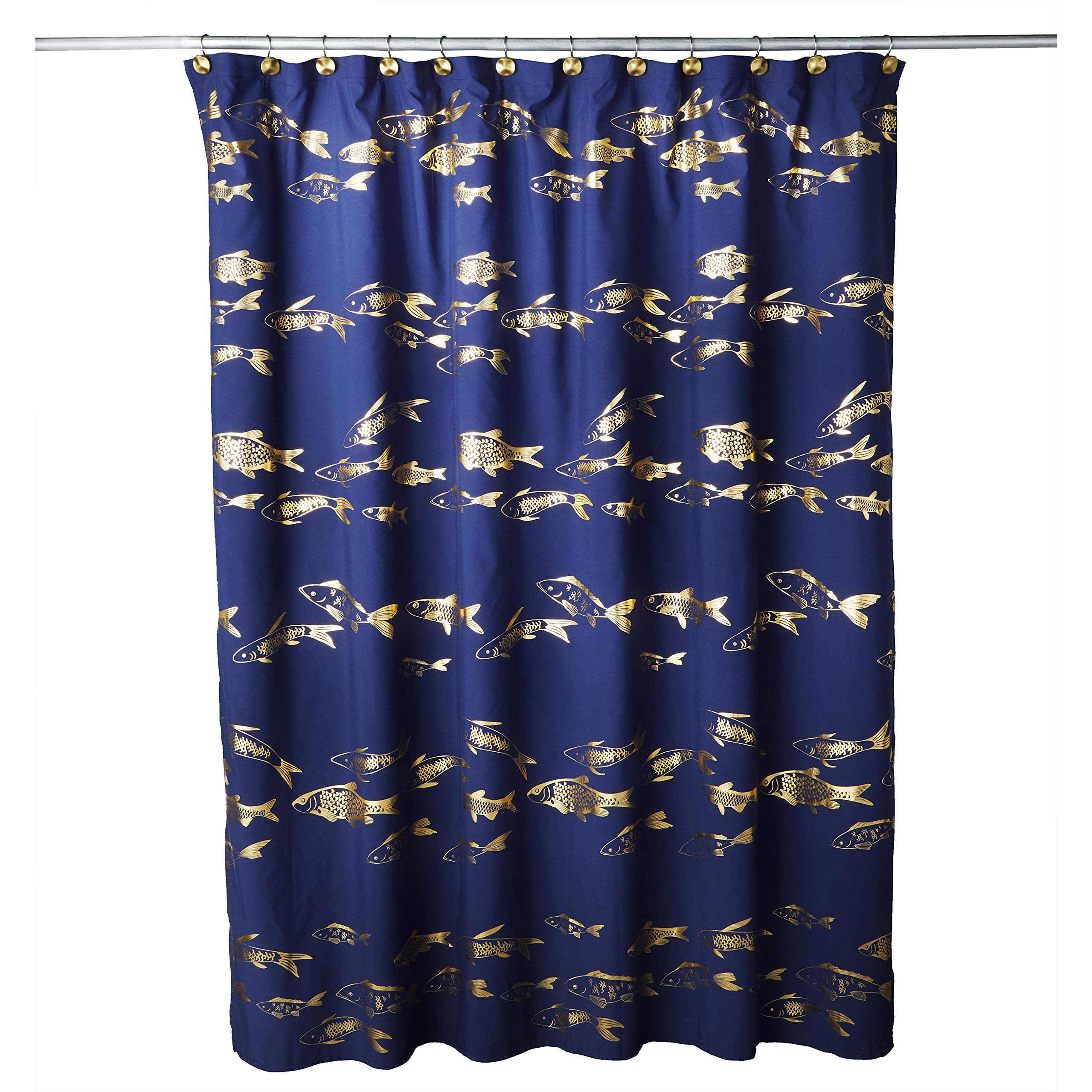 Skl Home Vern Yip Gold Koi Shower Curtain, Blue