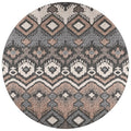Sedona Sn2 Brown Bohemian Rug Round 4' X 4'