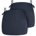 In4 Care Indoor/Outdoor Chair Cushions 17'X16'X2' With Ties For Dining Chairs Set Of 2, Waterproof U-Shaped Chair Pads, Foam