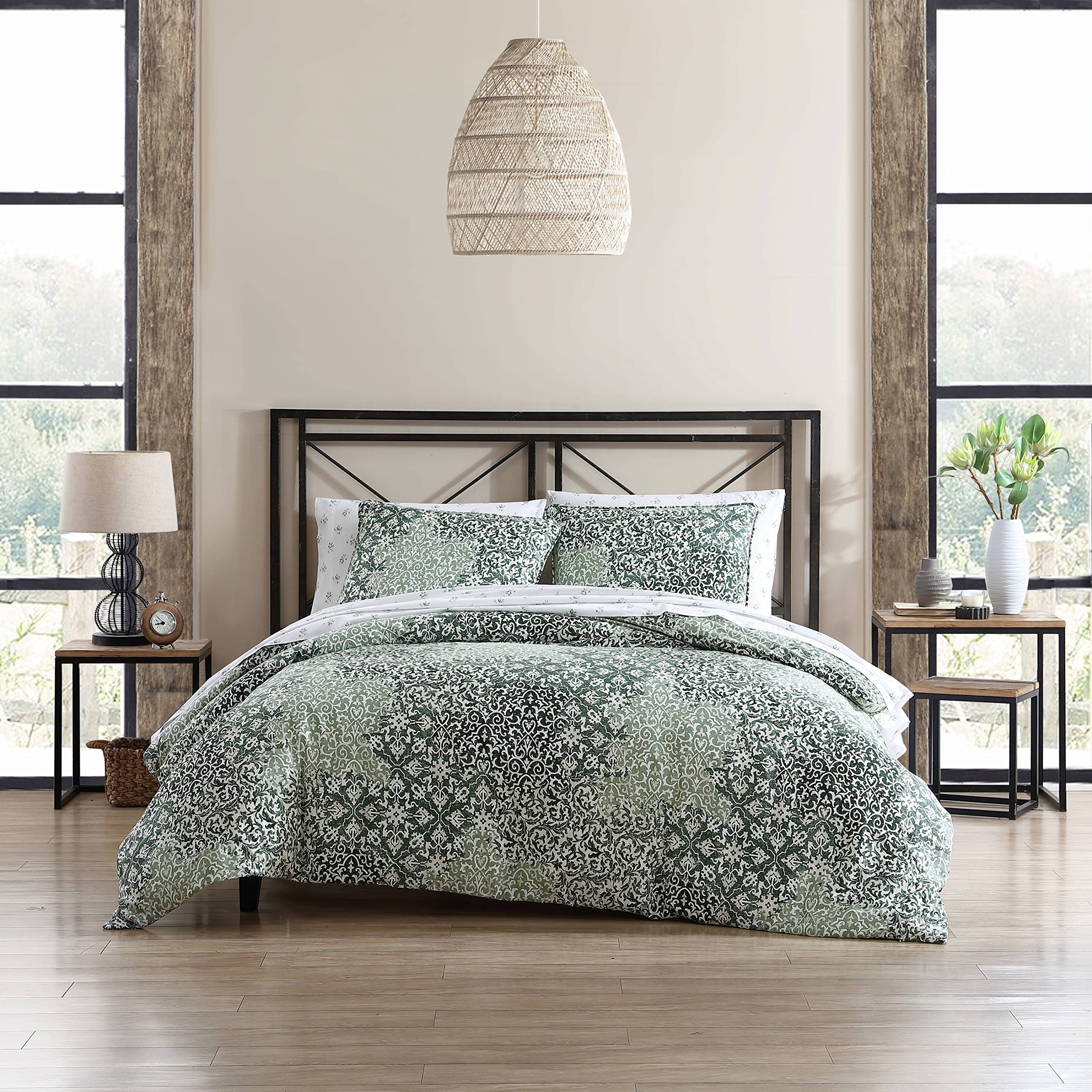 Stone Cottage Abingdon Comforter Set, Full/Queen, Dark Green