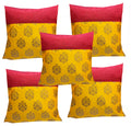 Vireo Cotton MulticolourCushion Cover(16X16Inch, Multicolour)  Set Of 5