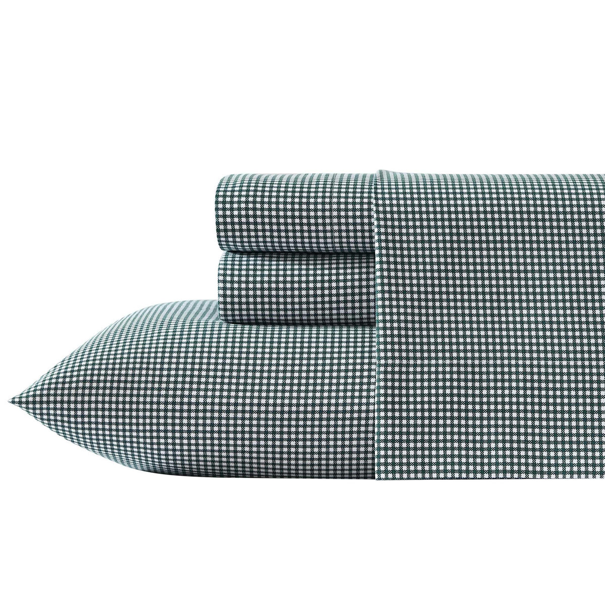 Nautica - King Sheet Set, Brushed Flannel Bedding Set, Soft & Cozy Home Decor (Bayside Plaid Green, King)