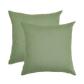 Rely+ Cotton Throw Pillow Covers 20X20 Inchs Set of 2 Sage Green Decorative Zippered Cases for Couch Bedroom Sofa Farmhouse Livi