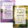Xqumoi 2Pack A5 Natural Scenery Religious Spiral Notebooks - Bible Verses Notebooks, Ruled Hardbound Lined Journal, Writing Note