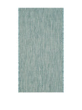SAFAVIEH Courtyard Collection 27 x 5 Aqua/Grey CY8521 Indoor/ Outdoor Patio Backyard Mudroom Area Rug