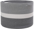 24 x 24 x 17 Mega Size Extra Large Storage Basket, Cotton Rope Storage Baskets, Woven Hamper, Cloth Storage Bin, for Clothes Bla