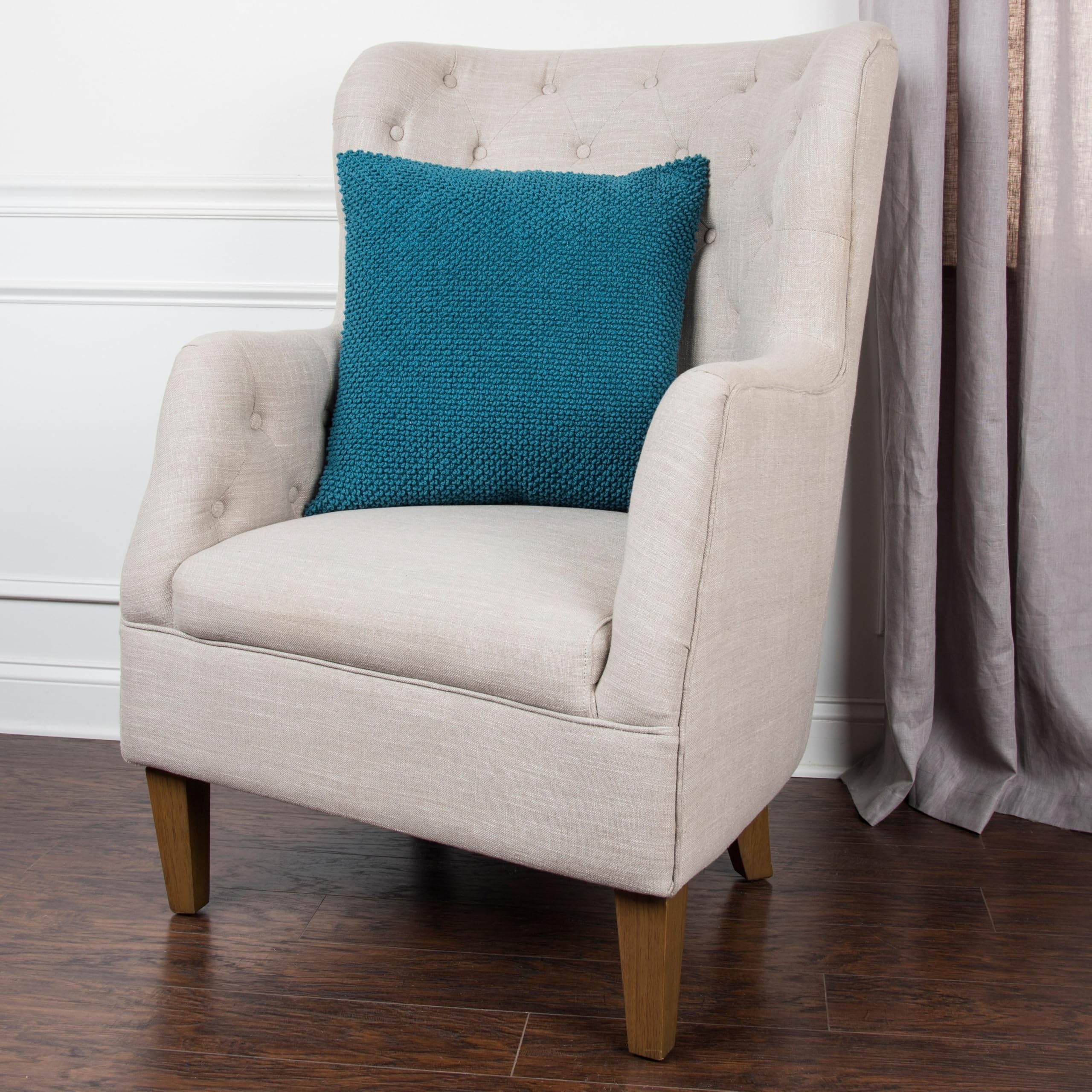 Rizzy Home | T05287 | Poly Fill Decorative Pillow | 20&quot;x20&quot; Blue/Green/Blue Solid