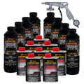 Custom Coat Black 2 Gallon (8 Quart) Urethane Spray-On Truck Bed Liner Kit With Spray Gun And Regulator - Easy 3 To 1 Mix Ratio,