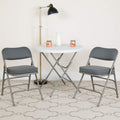 Flash Furniture Hercules Series Metal Folding Chairs with Cushioned Seat, Fabric Upholstered Event Chairs with 300-lb. Static We