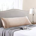 Love'S Cabin Body Pillow Cover, 20X54 Inches Camel Taupe Soft Satin Body Pillow Case With Envelope Closure, Silky Slip Cooling B