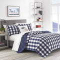 Eddie Bauer- King Quilt Set, Cotton Reversible Bedding With Matching Shams, Home Decor For All Seasons (Lakehouse Plaid Blue, Ki