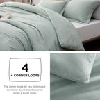 Bedsure California King Comforter Set - Sage Green Comforter Cal King Size, Soft Bedding For All Seasons, Cationic Dyed Bedding