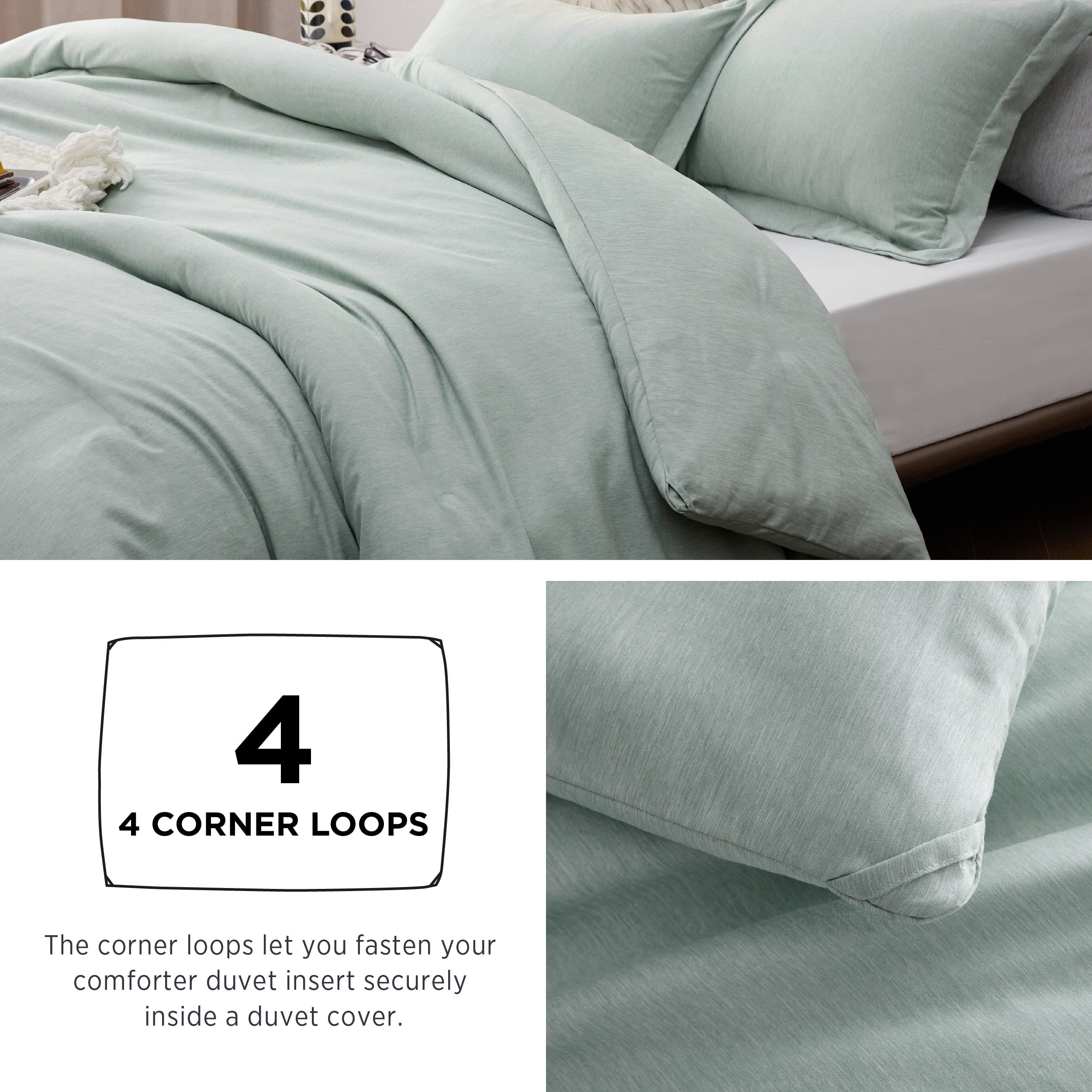 Bedsure California King Comforter Set - Sage Green Comforter Cal King Size, Soft Bedding For All Seasons, Cationic Dyed Bedding