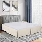 Cathay Home Double Brushed Microfiber Pleated Easy Fit Bed Skirt, Ultra Soft, Fade And Wrinkle Resistant - Coconut Milk, Twin