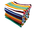 Space Fly Knitted Striped Big Size Pure Cotton Hand Towels Soft and High Absrobent Uses in Wash Basin and Bathroom Set of 10 (Si