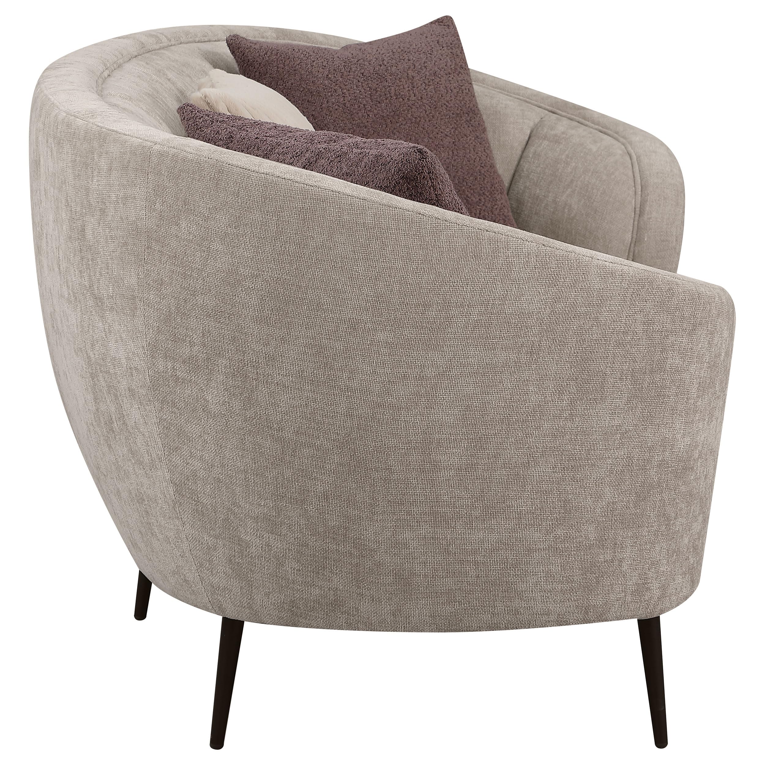 Coaster Home Furnishings Ellorie 2-Piece Upholstered Curved Sofa Set Beige