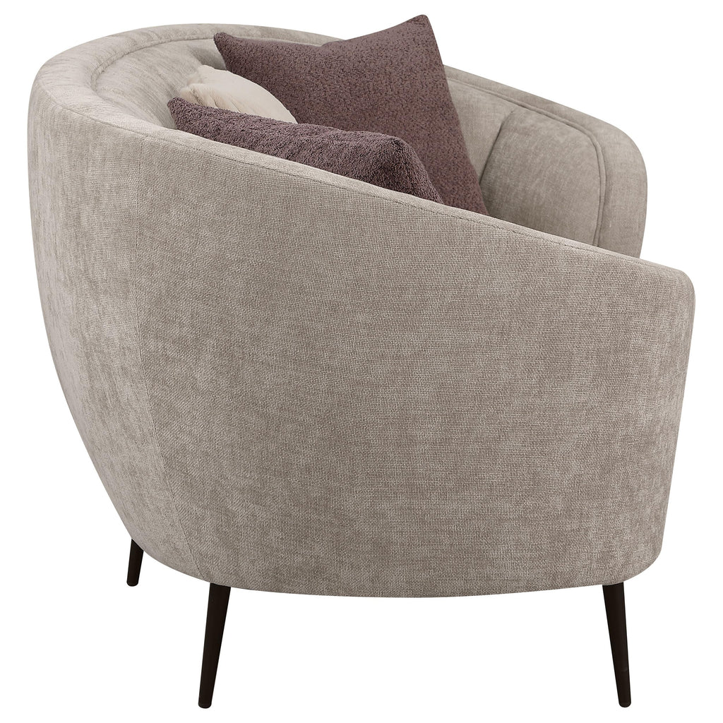 Coaster Home Furnishings Ellorie 2-Piece Upholstered Curved Sofa Set Beige